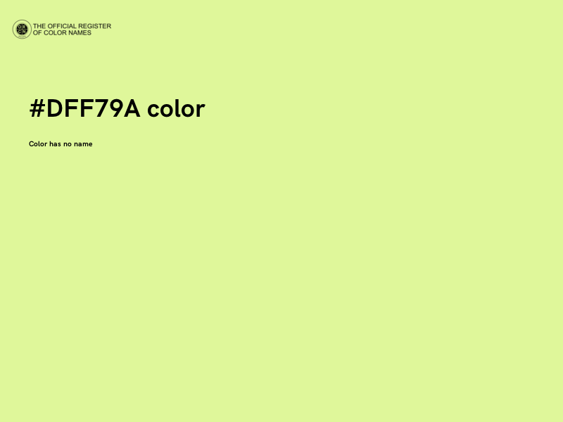 #DFF79A color image