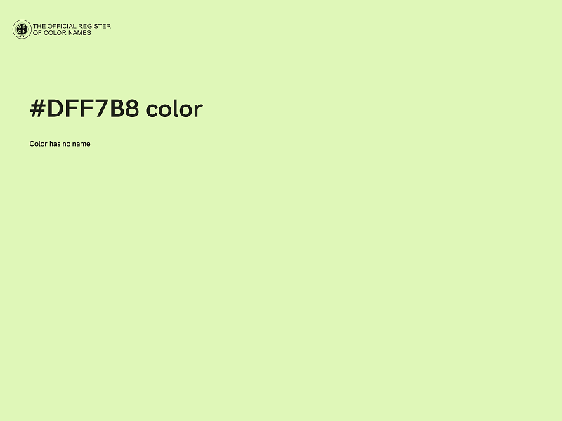 #DFF7B8 color image