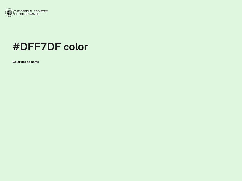 #DFF7DF color image