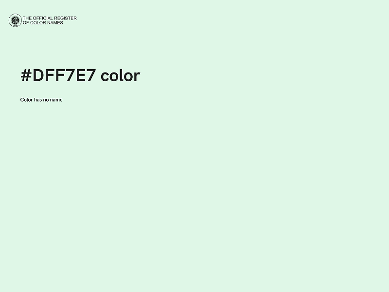 #DFF7E7 color image