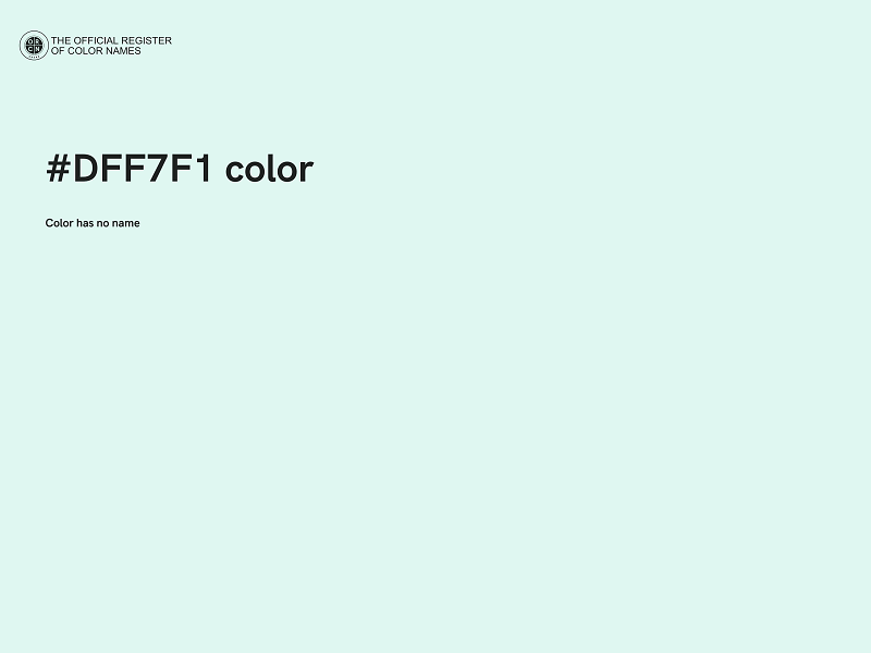 #DFF7F1 color image