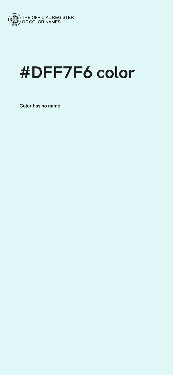 #DFF7F6 color image