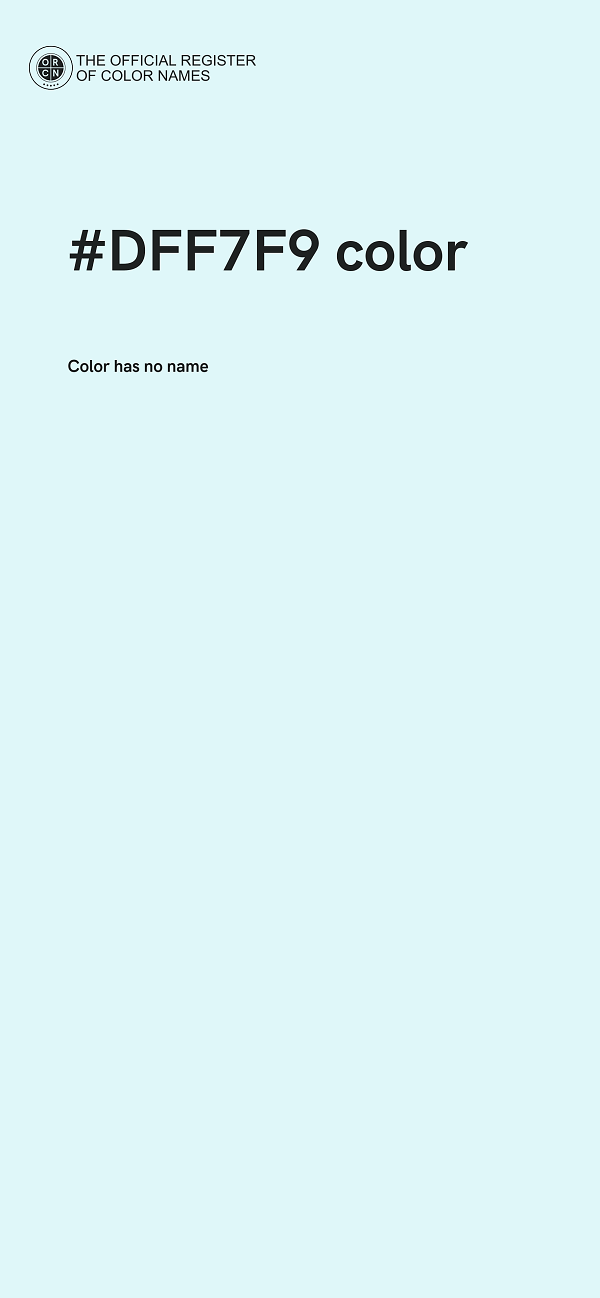 #DFF7F9 color image