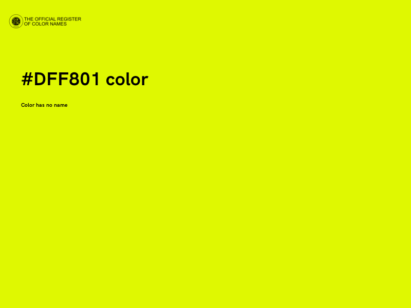#DFF801 color image