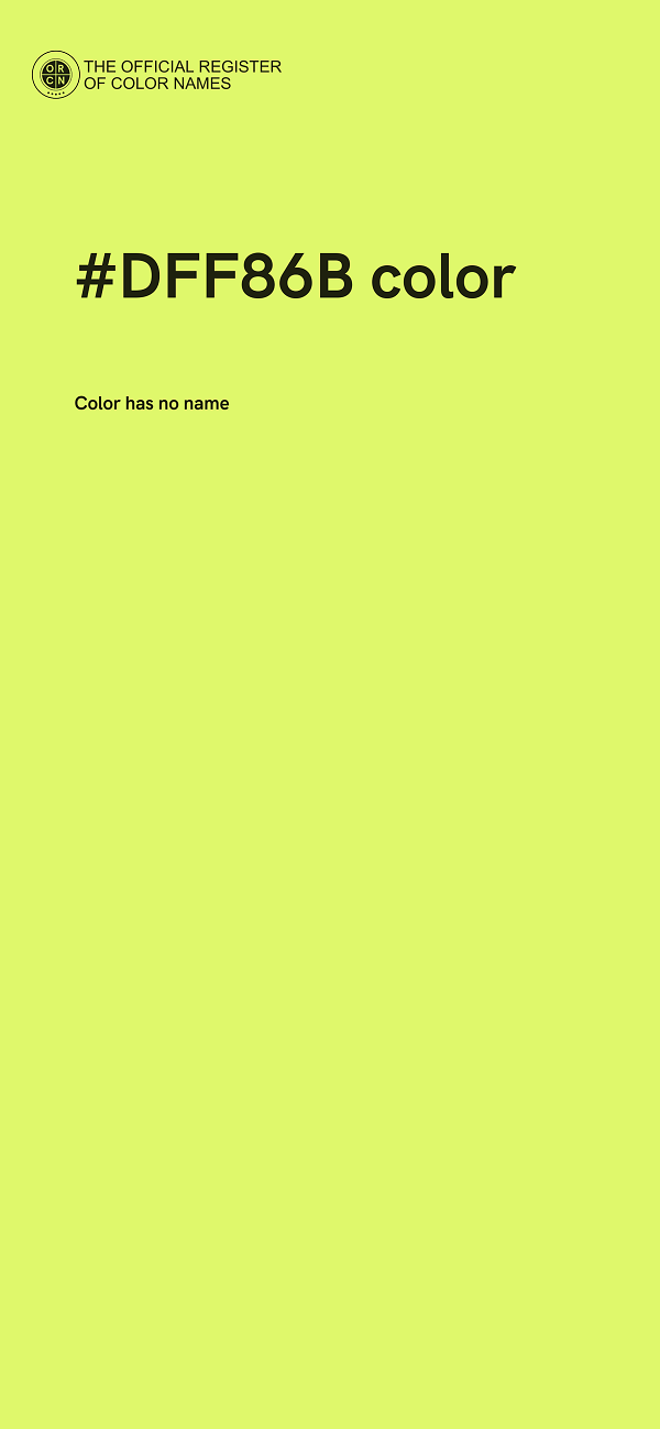 #DFF86B color image