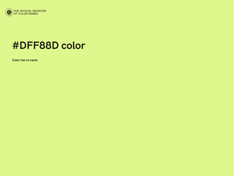 #DFF88D color image