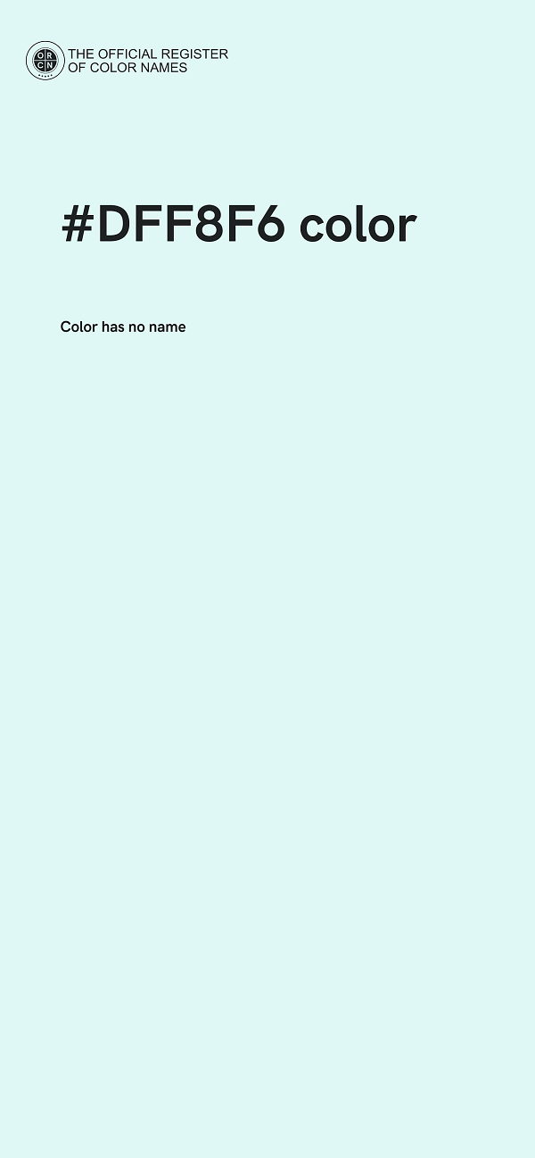 #DFF8F6 color image