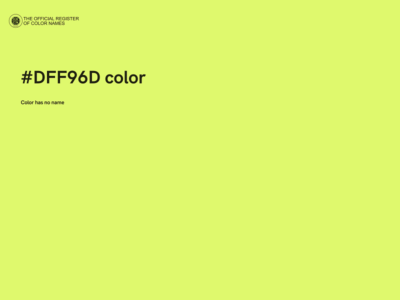 #DFF96D color image
