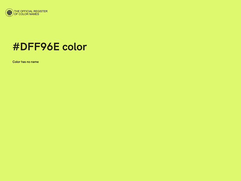 #DFF96E color image