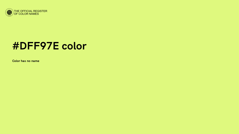 #DFF97E color image