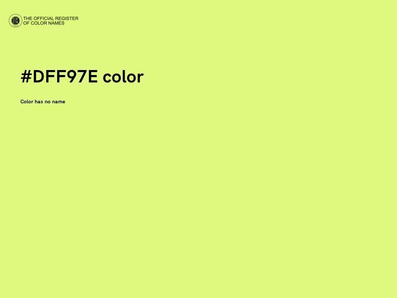 #DFF97E color image