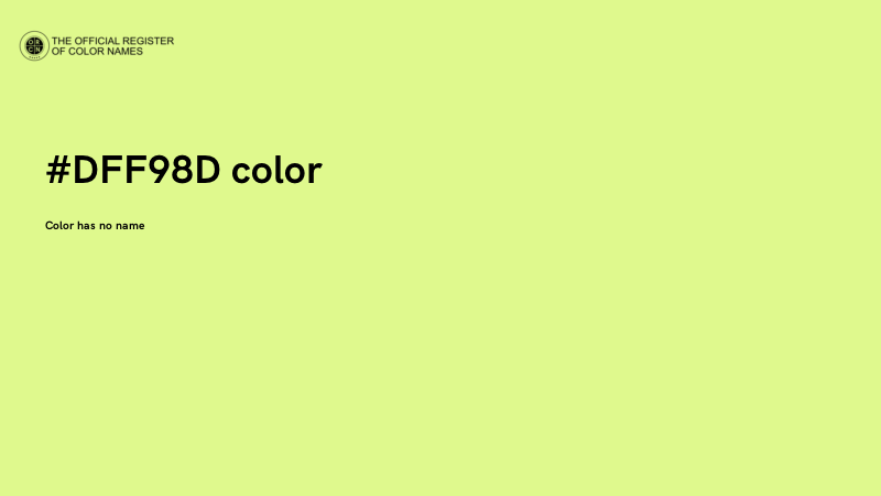 #DFF98D color image