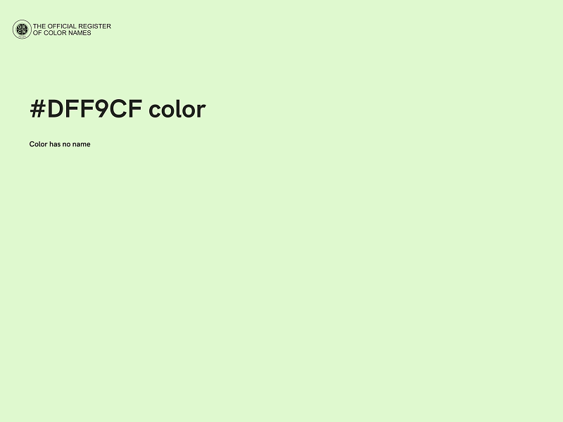 #DFF9CF color image
