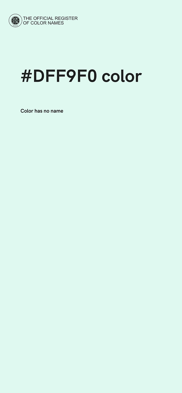 #DFF9F0 color image