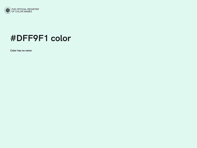 #DFF9F1 color image