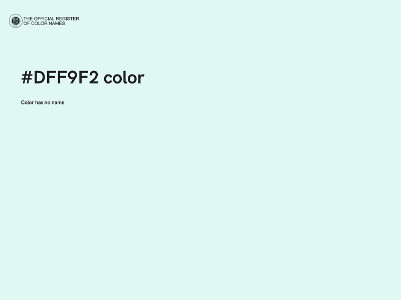 #DFF9F2 color image