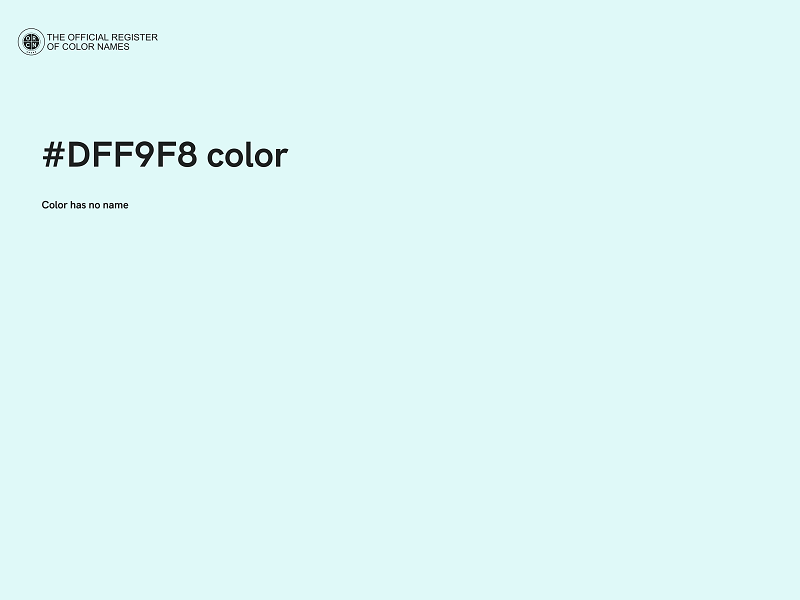 #DFF9F8 color image