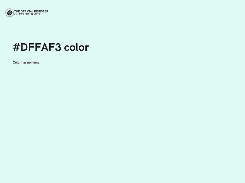 #DFFAF3 color image