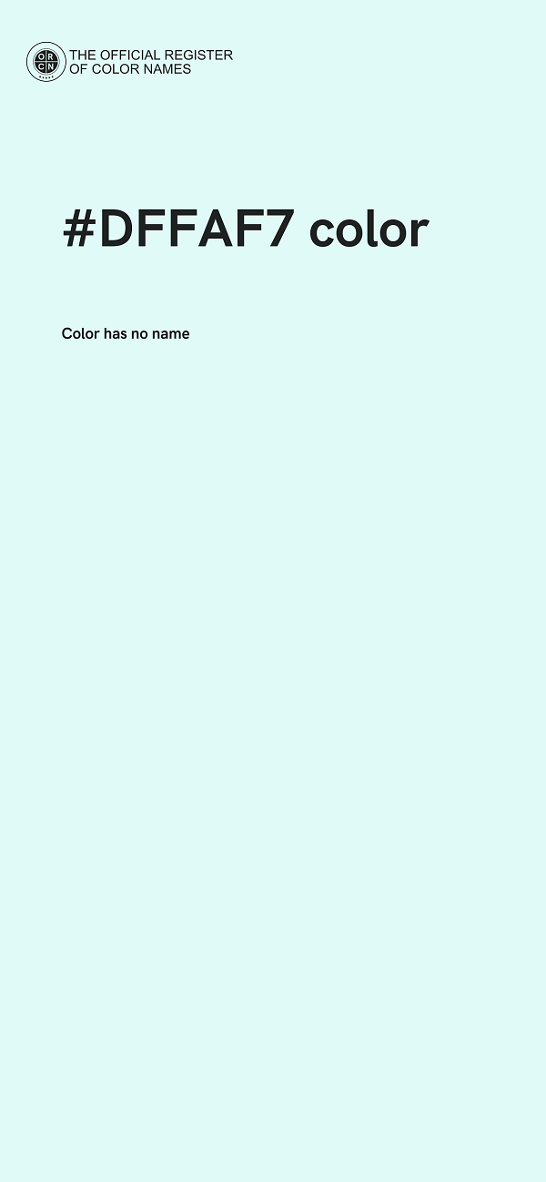 #DFFAF7 color image