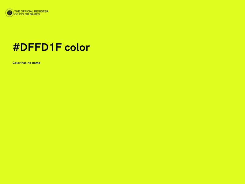#DFFD1F color image