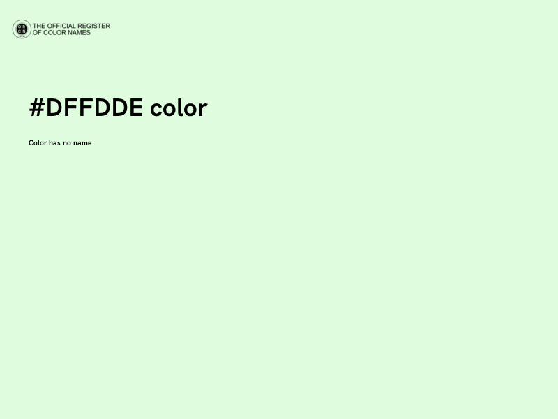 #DFFDDE color image