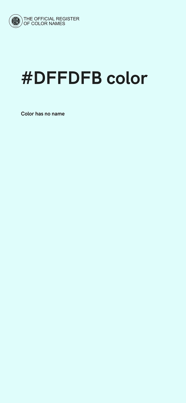 #DFFDFB color image