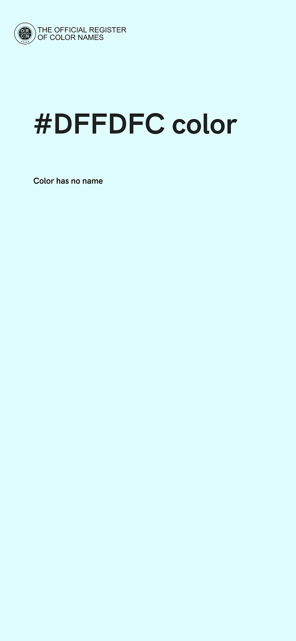 #DFFDFC color image