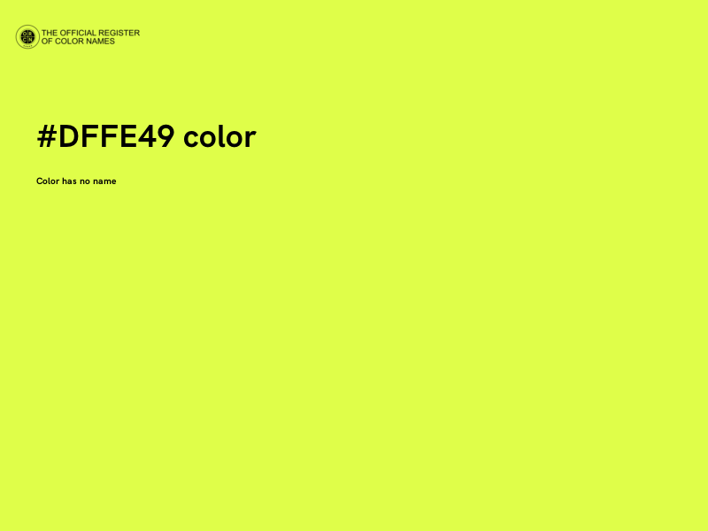 #DFFE49 color image