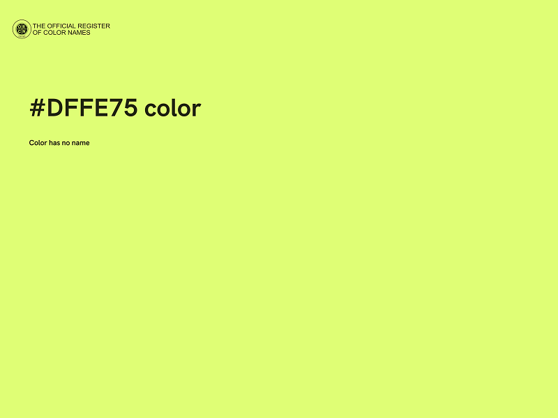 #DFFE75 color image