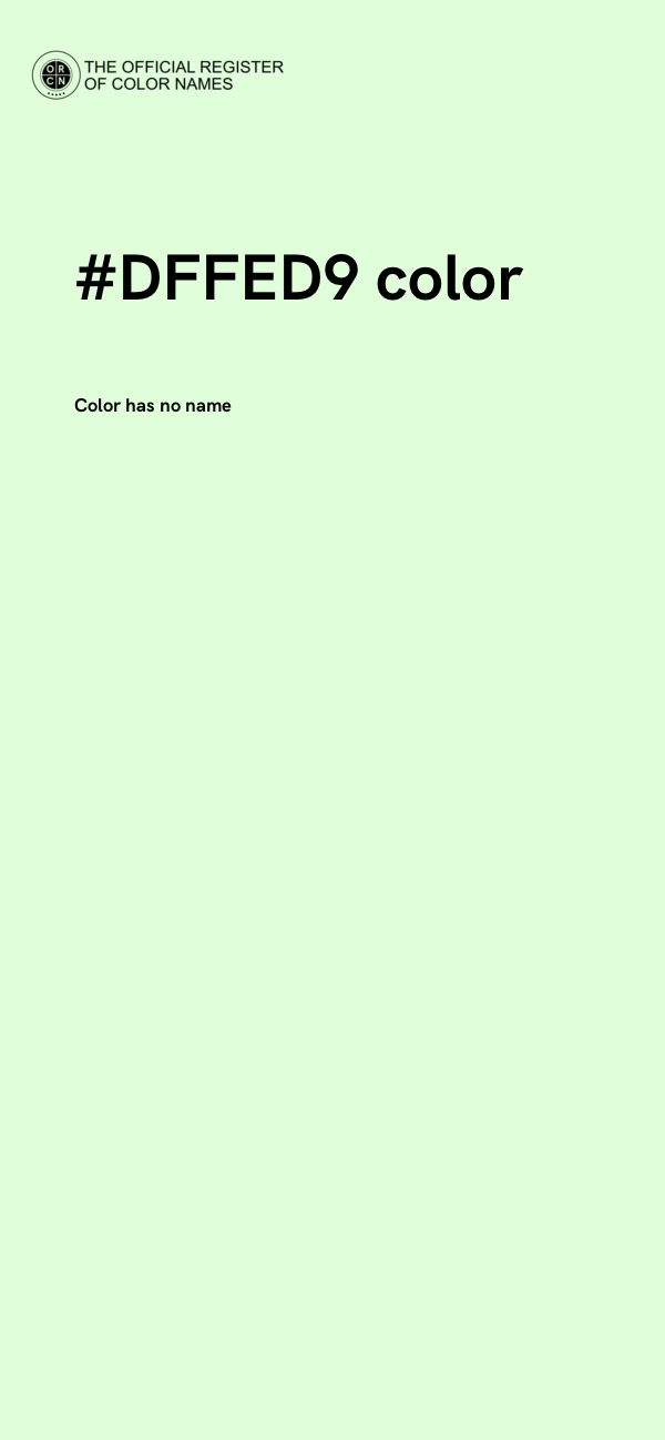 #DFFED9 color image