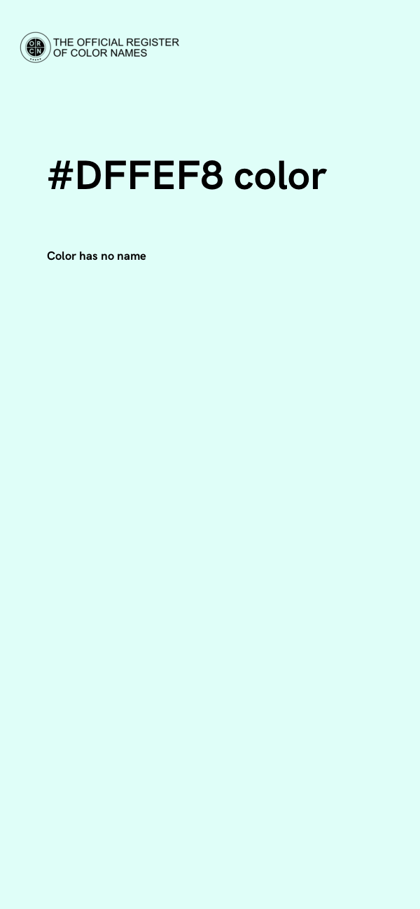 #DFFEF8 color image