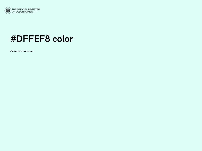 #DFFEF8 color image