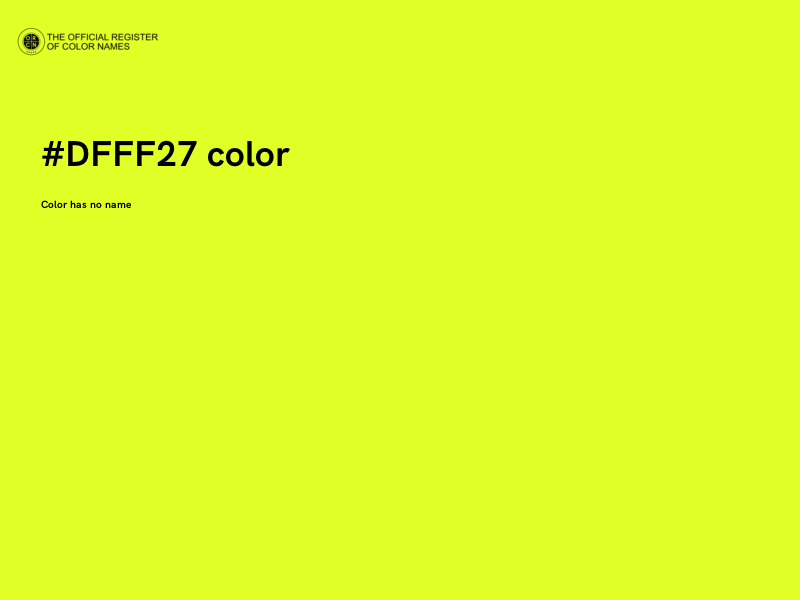 #DFFF27 color image