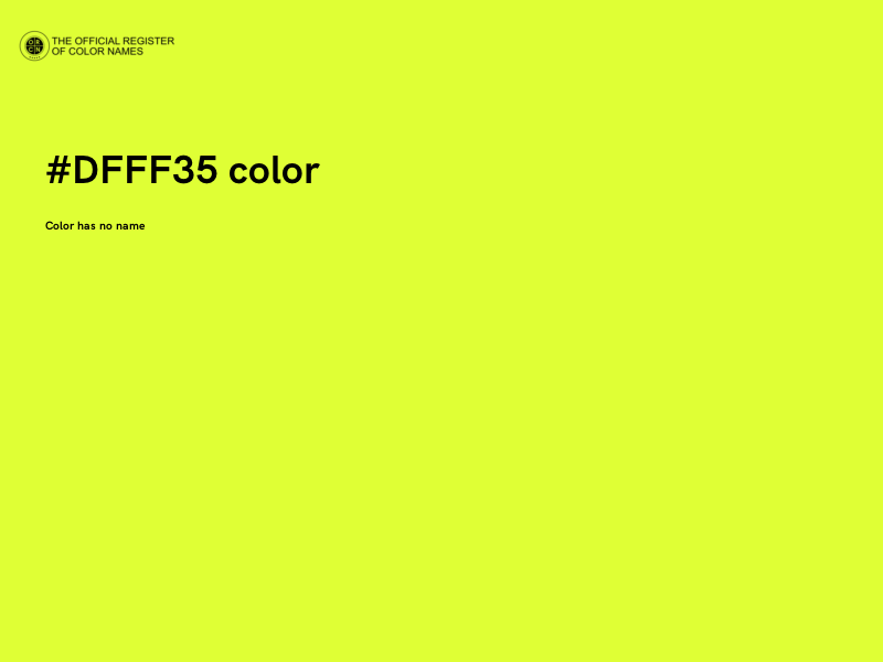 #DFFF35 color image