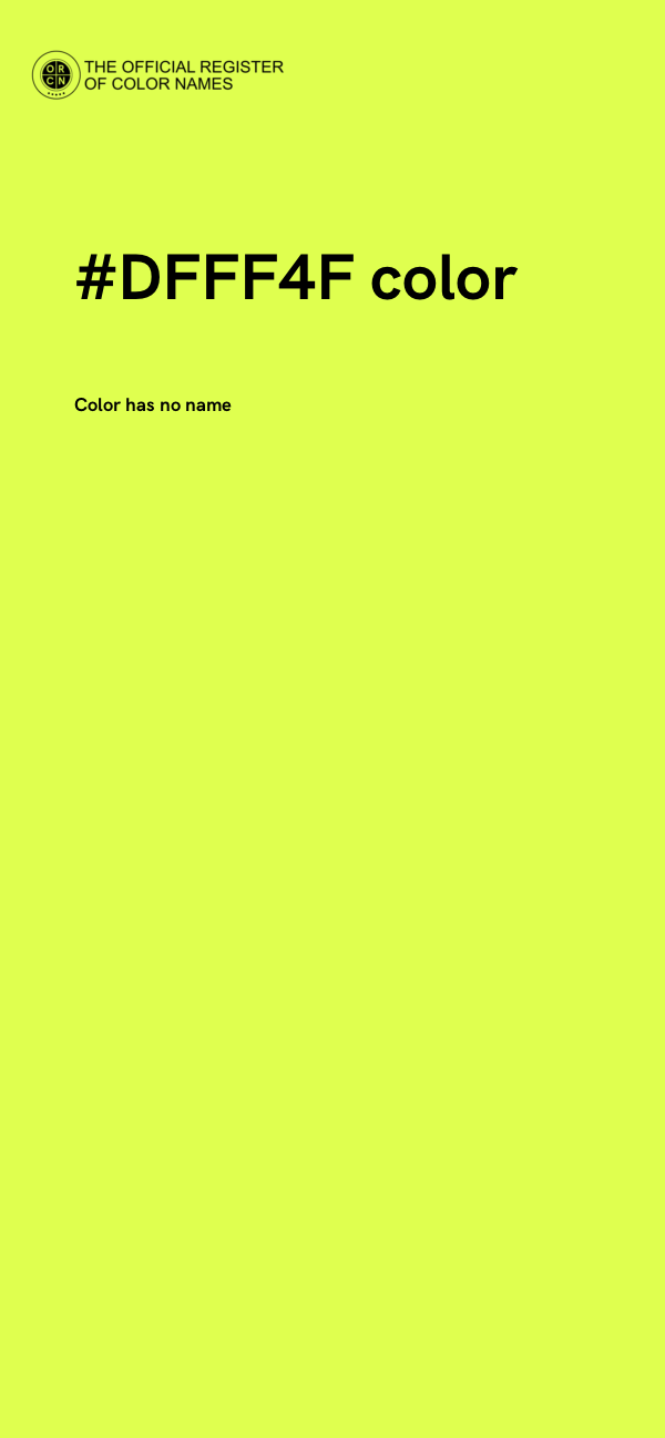 #DFFF4F color image