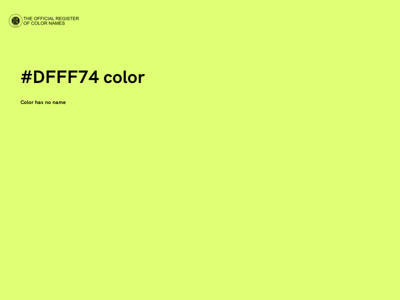#DFFF74 color image