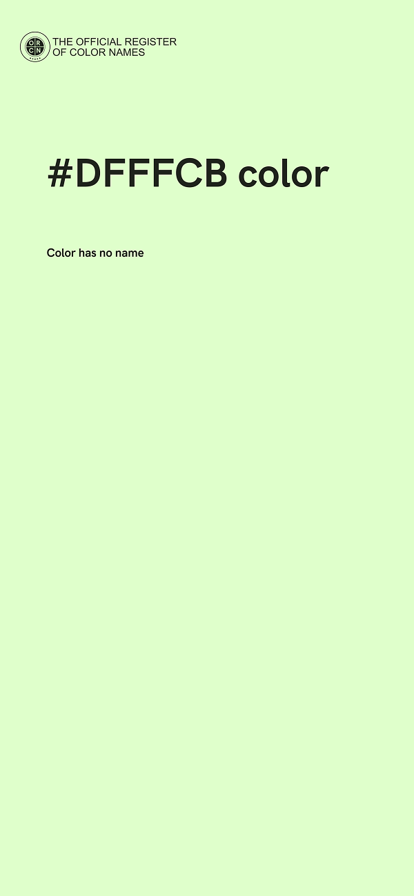 #DFFFCB color image