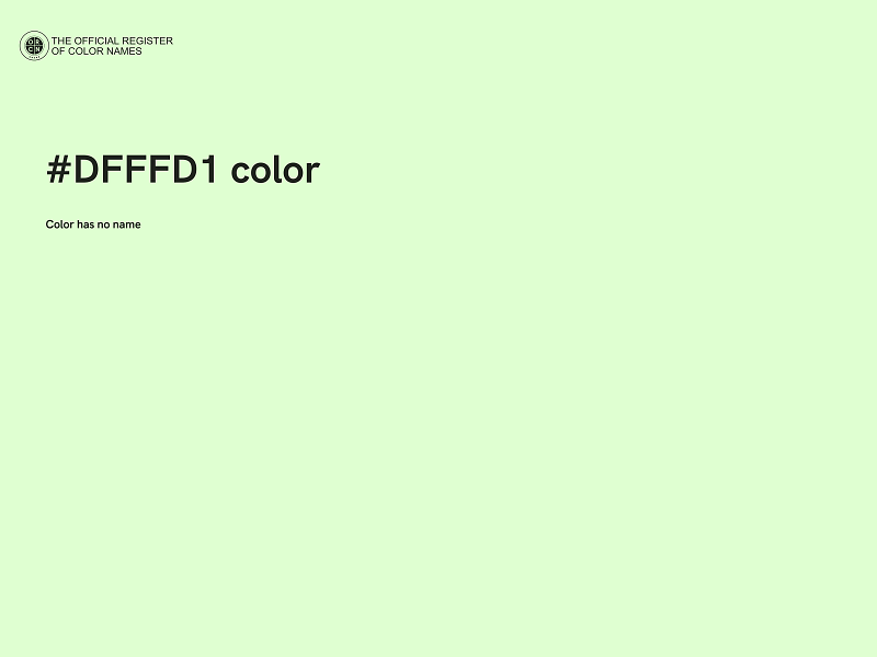 #DFFFD1 color image