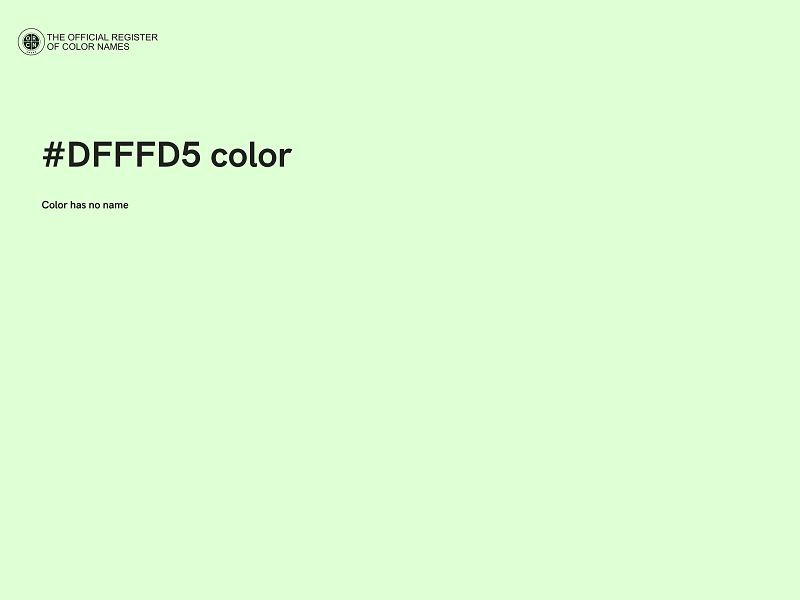 #DFFFD5 color image
