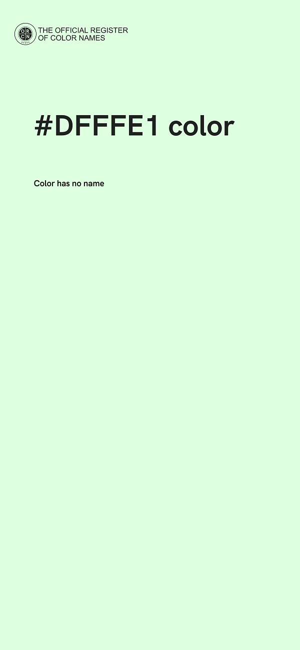 #DFFFE1 color image