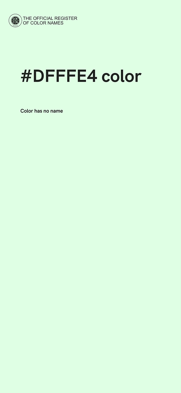 #DFFFE4 color image