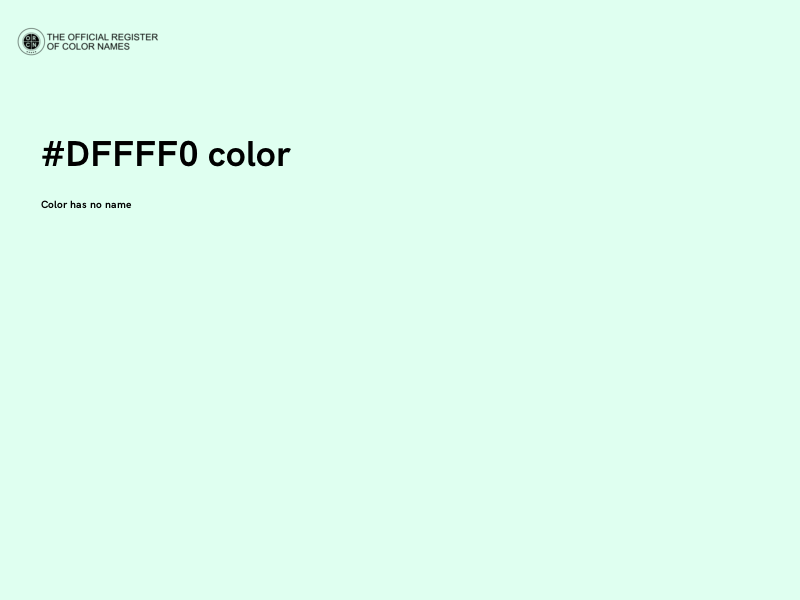 #DFFFF0 color image