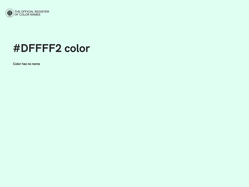 #DFFFF2 color image