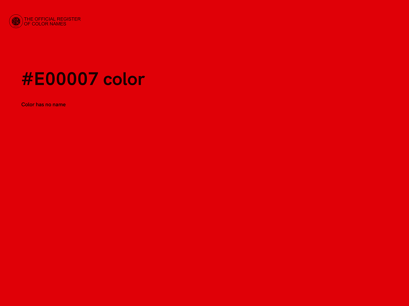 #E00007 color image