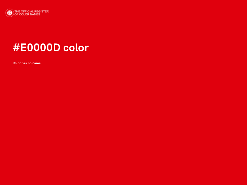 #E0000D color image