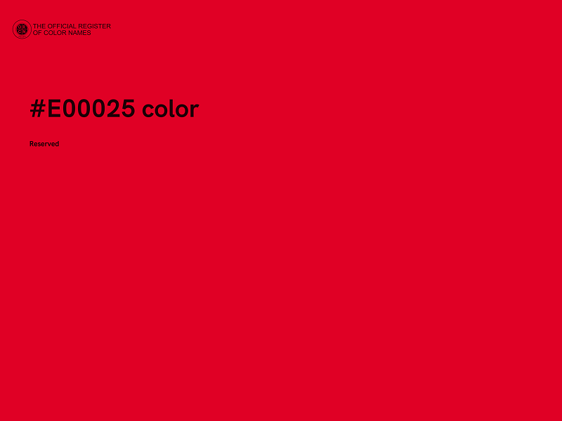 #E00025 color image