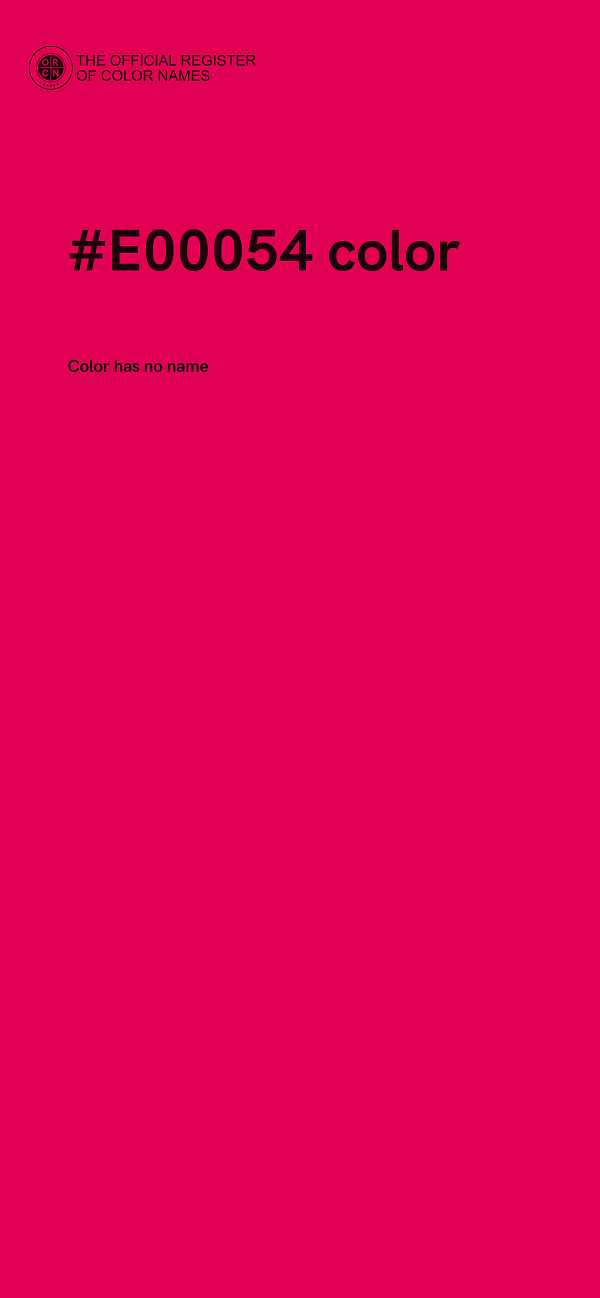 #E00054 color image