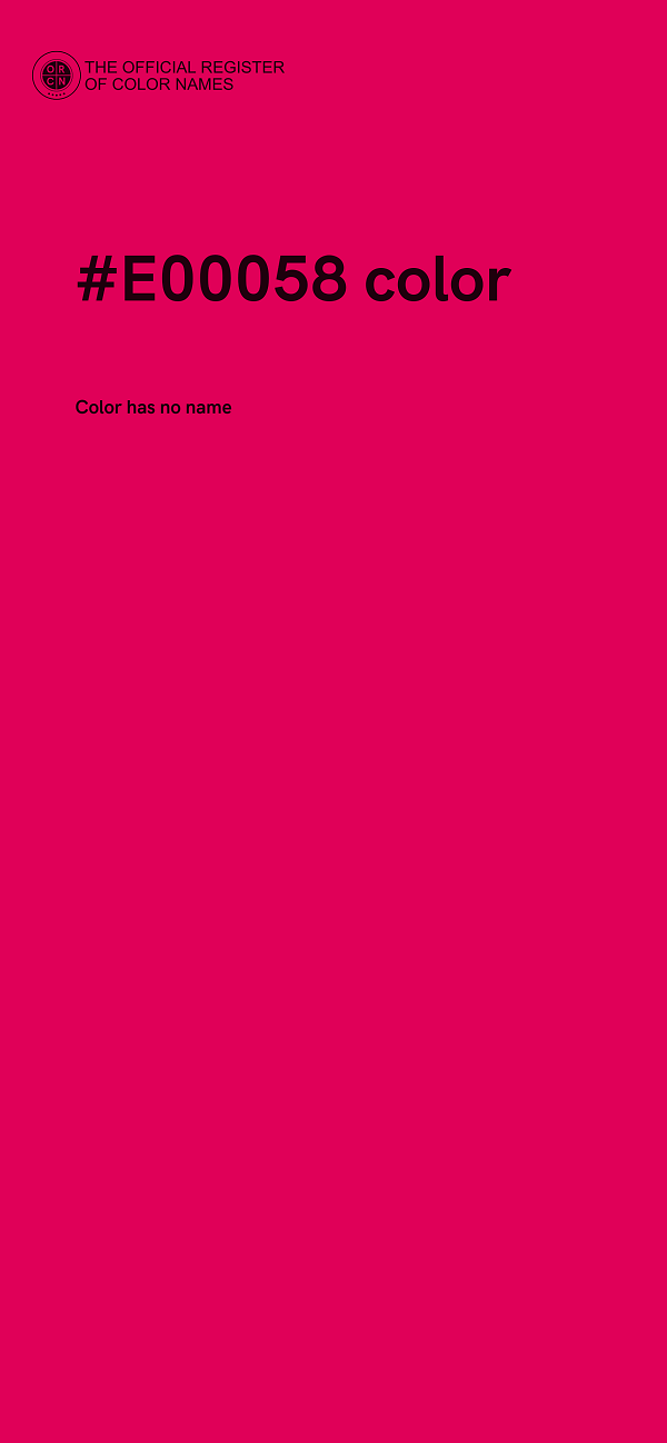 #E00058 color image