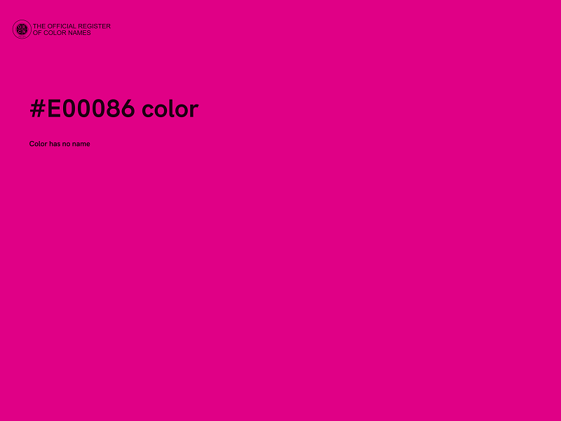 #E00086 color image