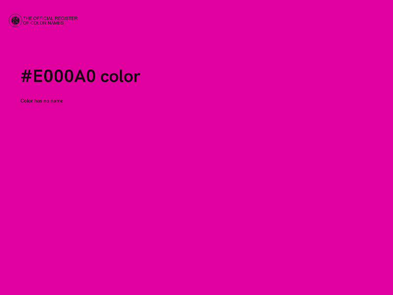 #E000A0 color image